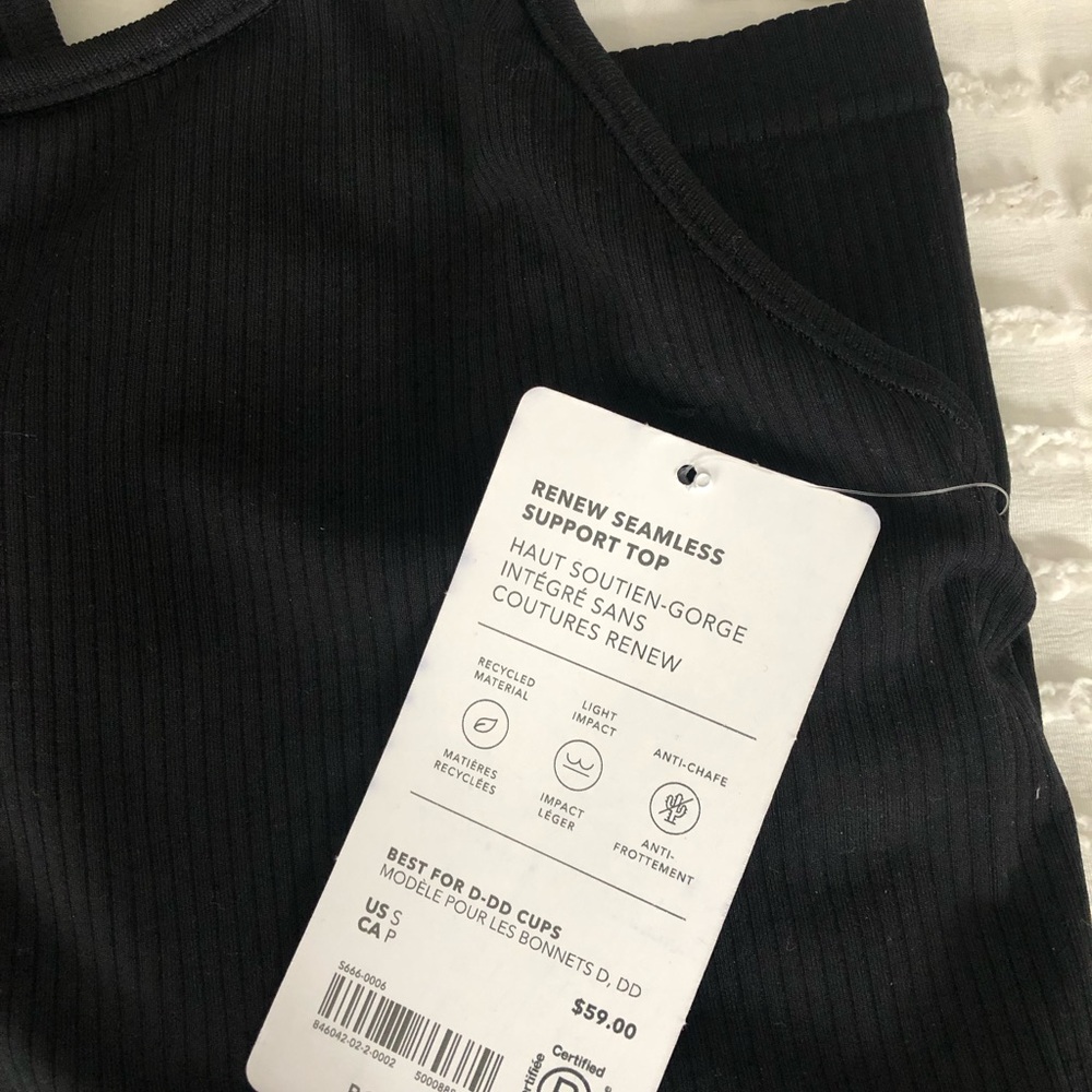 Athleta Black Racerback Ribbed Tank Top - Picture 3 of 5